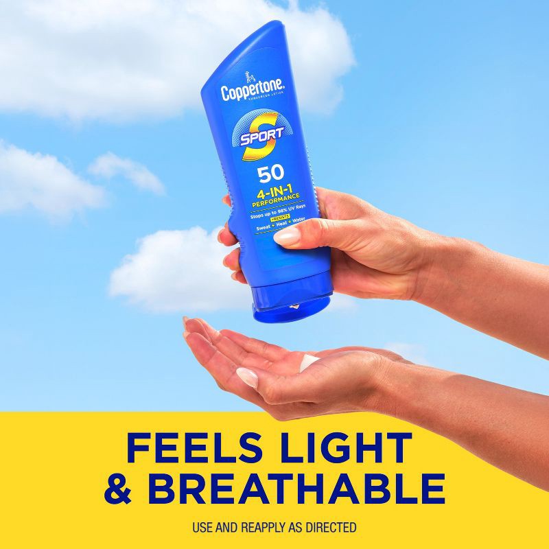 slide 9 of 16, Coppertone Sport Sunscreen Lotion - SPF 50 - 7 fl oz, 50 x 7 fl oz