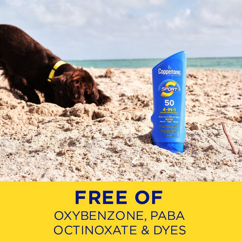 slide 10 of 16, Coppertone Sport Sunscreen Lotion - SPF 50 - 7 fl oz, 50 x 7 fl oz