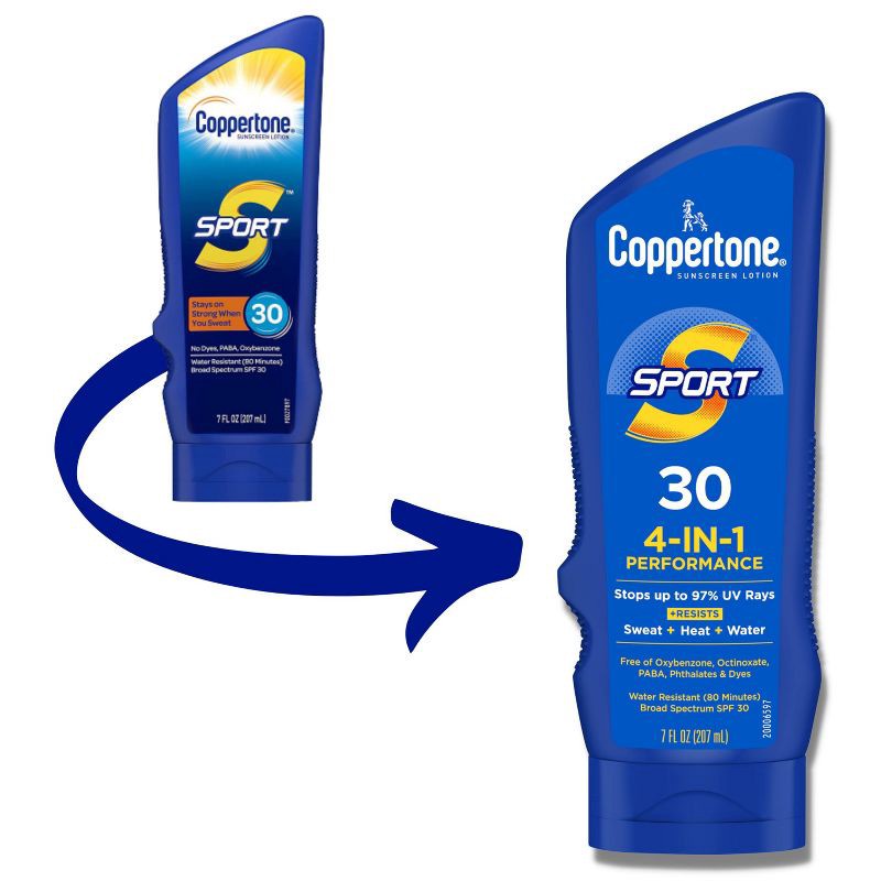 slide 2 of 12, Coppertone Sport Sunscreen Lotion - SPF 30 - 7 fl oz, 0 x 7 fl oz
