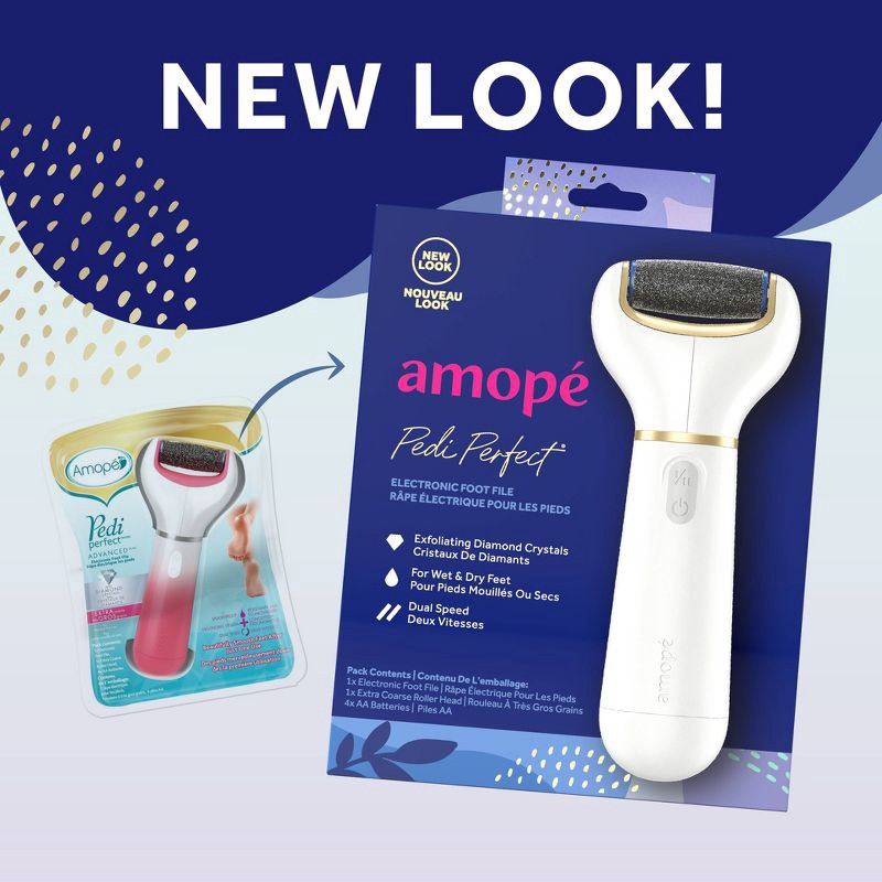 slide 2 of 12, Amope Amopé Pedi Perfect Foot File with Diamond Crystals for Feet, Removes Hard and Dead Skin - 1ct, 1 ct