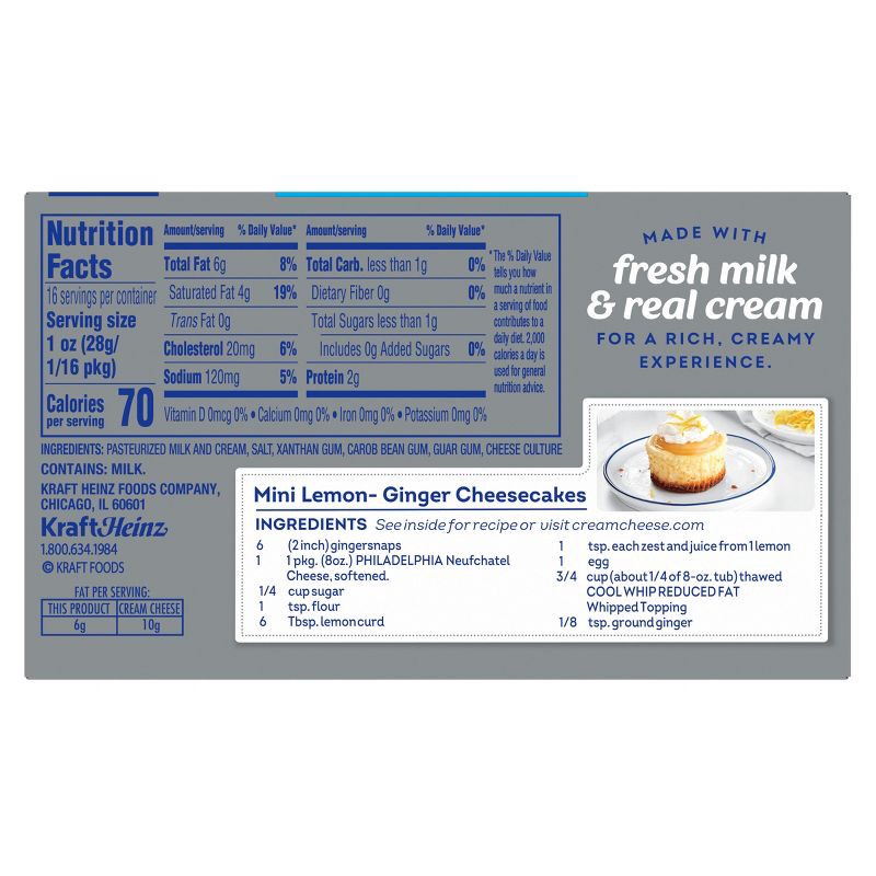 slide 3 of 10, Philadelphia Neufchatel Cheese - 16oz, 16 oz