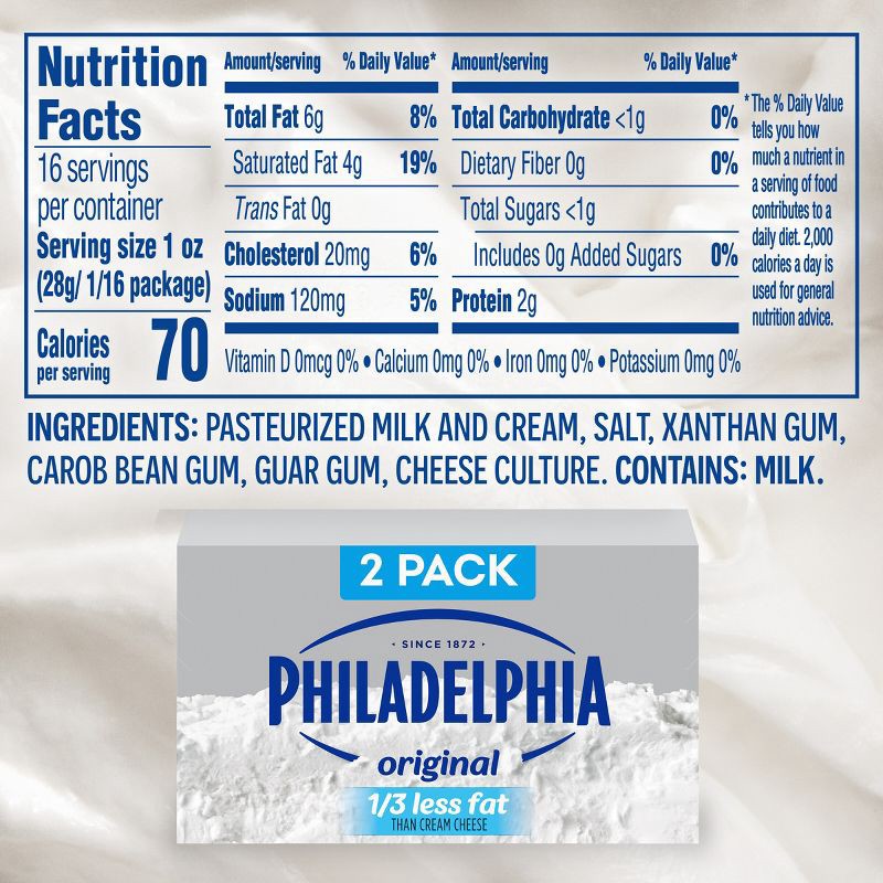 slide 5 of 10, Philadelphia Neufchatel Cheese - 16oz, 16 oz