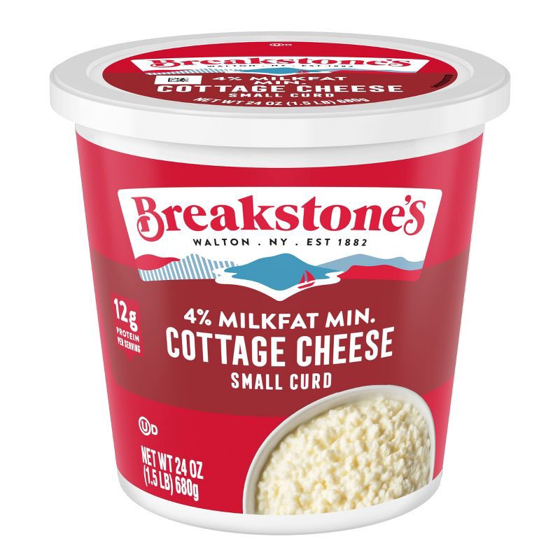 slide 1 of 9, Breakstone's 4% Milkfat Cottage Cheese - 24oz, 24 oz