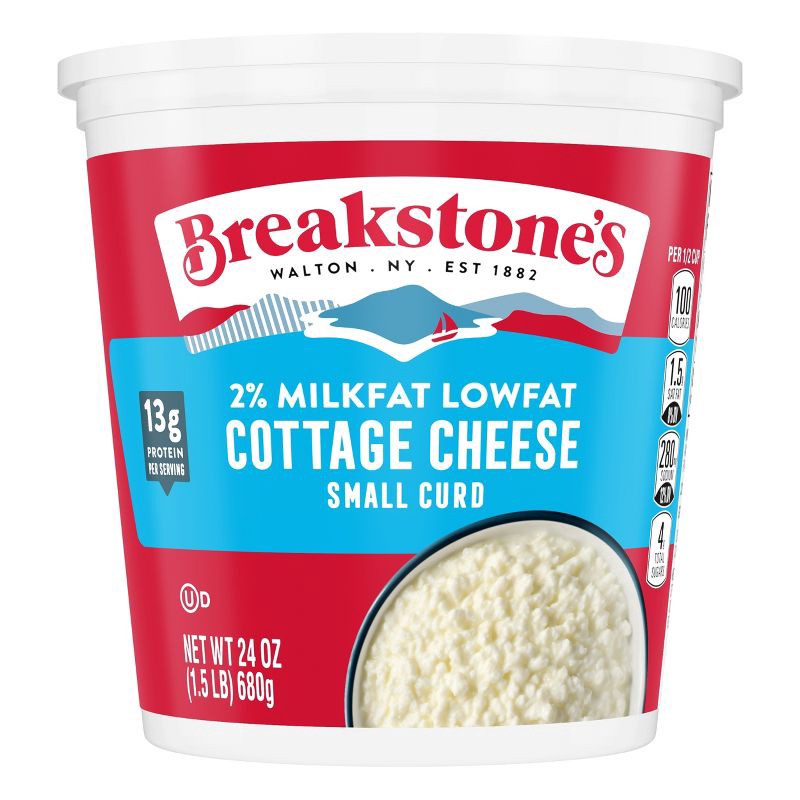 slide 1 of 11, Breakstone's Low Fat Cottage Cheese - 24oz, 24 oz