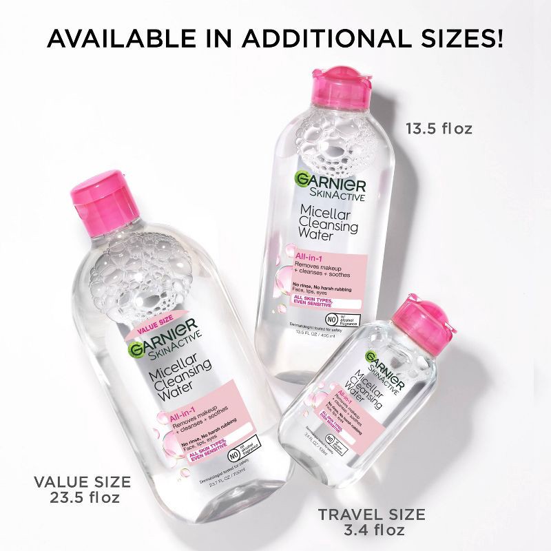 slide 8 of 10, Garnier Micellar Water Hydrating Facial Cleanser & Makeup Remover - Basic Cleansing - 13.5 fl oz, 13.5 fl oz