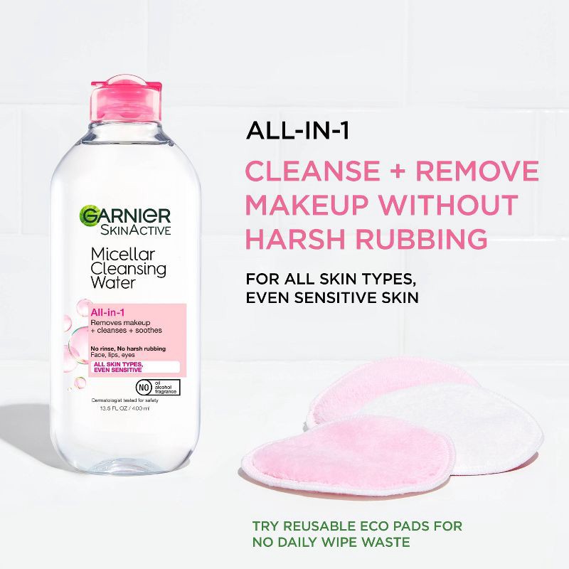 slide 7 of 8, Garnier Micellar Water Hydrating Facial Cleanser & Makeup Remover - Basic Cleansing - 13.5 fl oz, 13.5 fl oz