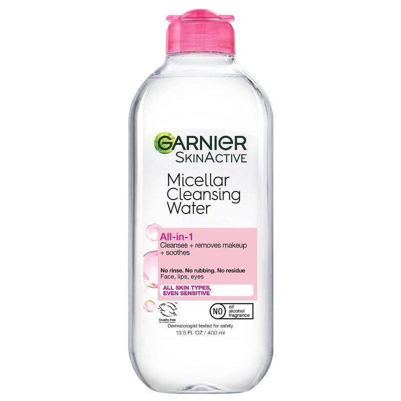 slide 1 of 6, Garnier SKINACTIVE Micellar Cleansing Water All-in-1 Makeup Remover & Cleanser - Unscented - 13.5 fl oz, 13.5 fl oz