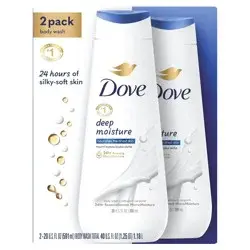 Dove Beauty Dove Deep Moisture Nourishes the Driest Skin Body Wash - 20 fl oz/2pk