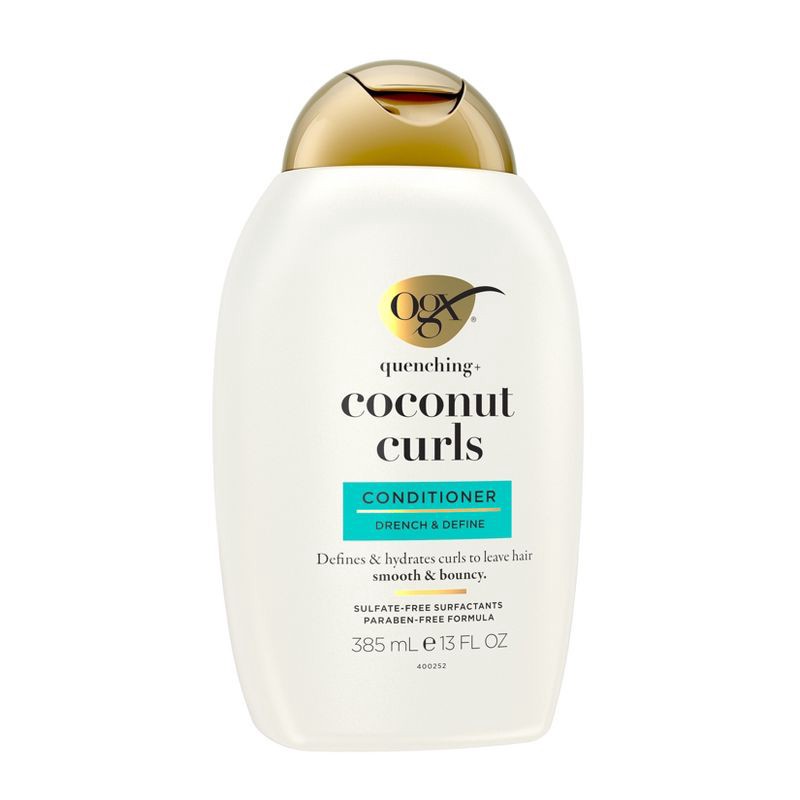 slide 2 of 9, OGX Quenching+ Coconut Curls Conditioner with Coconut Oil, Citrus Oil & Honey - 13 fl oz, 13 fl oz