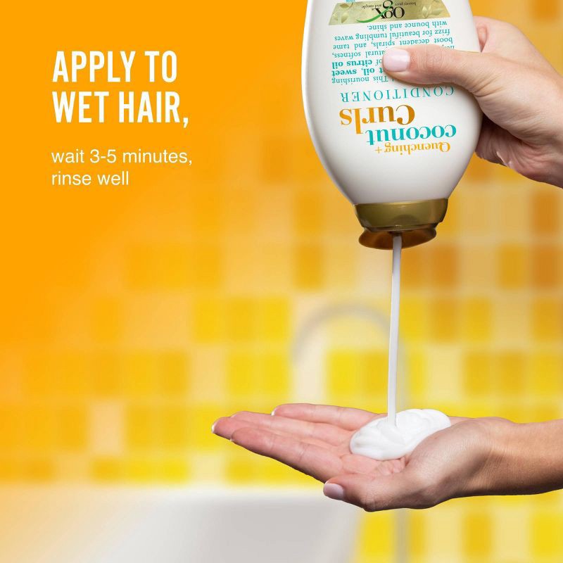 slide 8 of 9, OGX Quenching+ Coconut Curls Conditioner with Coconut Oil, Citrus Oil & Honey - 13 fl oz, 13 fl oz