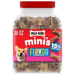 Milk-Bone Original Mini Dog Treats Biscuits with Beef, Chicken & Bacon Flavor Snacks - 36oz