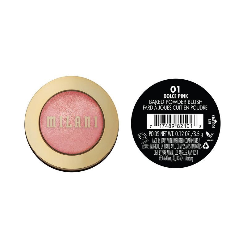 slide 4 of 6, Milani Baked Blush - Dolce Pink 01 - 0.12oz, 01 x 0.12 oz