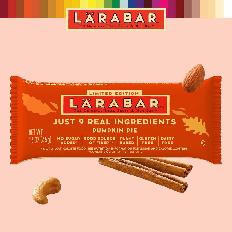 slide 7 of 8, Larabar Pumpkin Pie Fruit & Nut Bars - 9.6oz/6ct, 9.6 oz, 6 ct