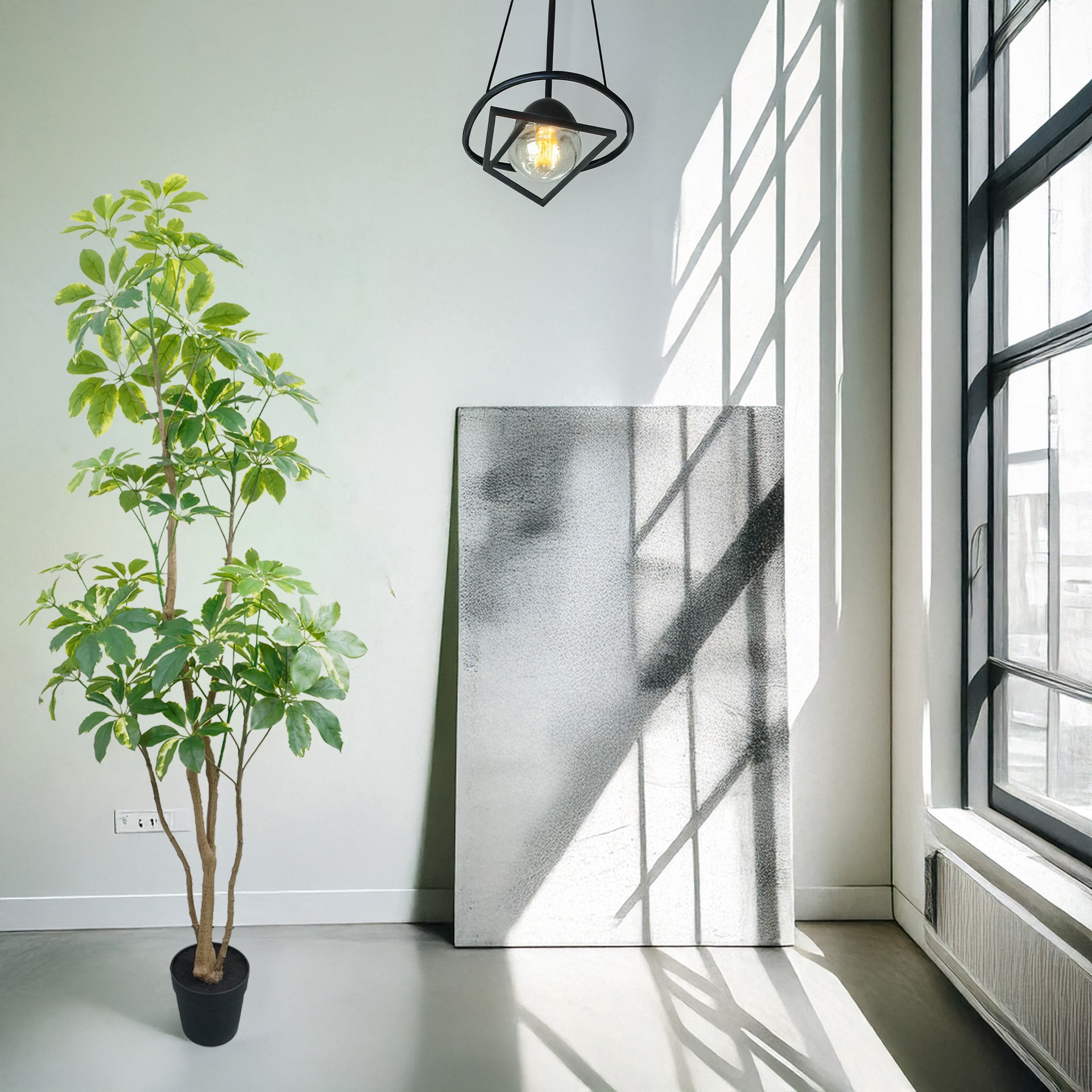 slide 2 of 4, 5ft. Potted Variegated Schefflera Tree By Ashland, 25 in x 25 in x 60 in