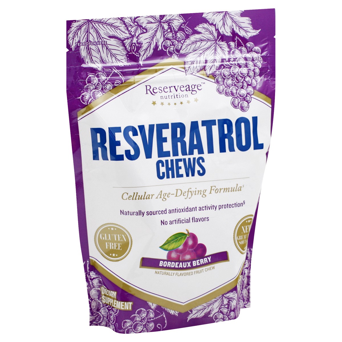 slide 3 of 12, Reserveage Nutrition Reserveage Reservatrol Chews, 30 ct