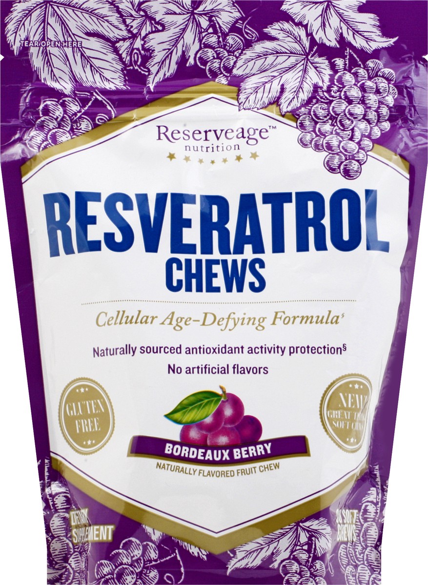 slide 1 of 12, Reserveage Nutrition Reserveage Reservatrol Chews, 30 ct