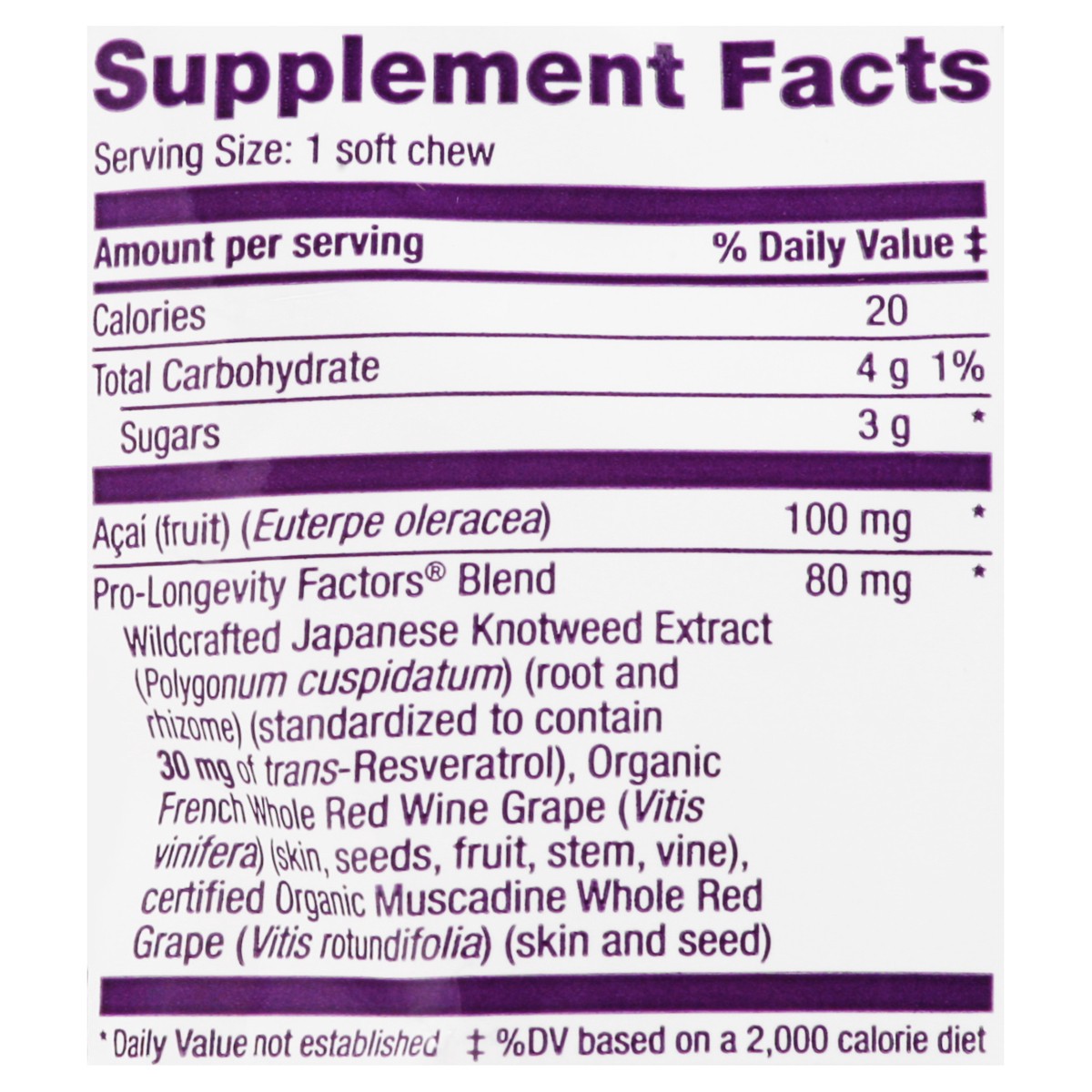 slide 7 of 12, Reserveage Nutrition Reserveage Reservatrol Chews, 30 ct