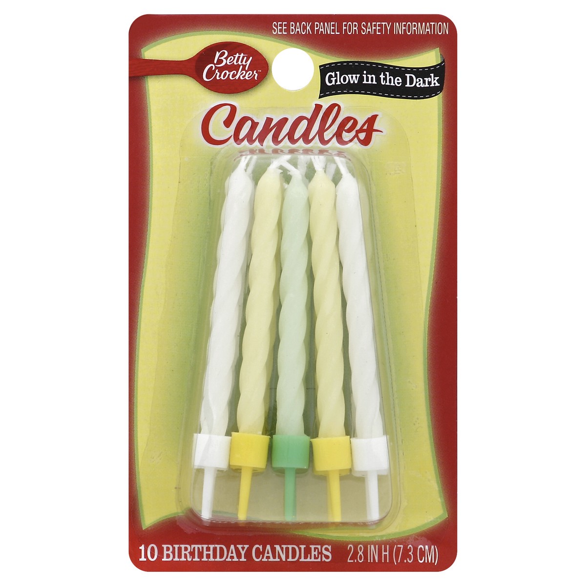 slide 2 of 3, Betty Crocker Glow In Dark Candles, 10 ct