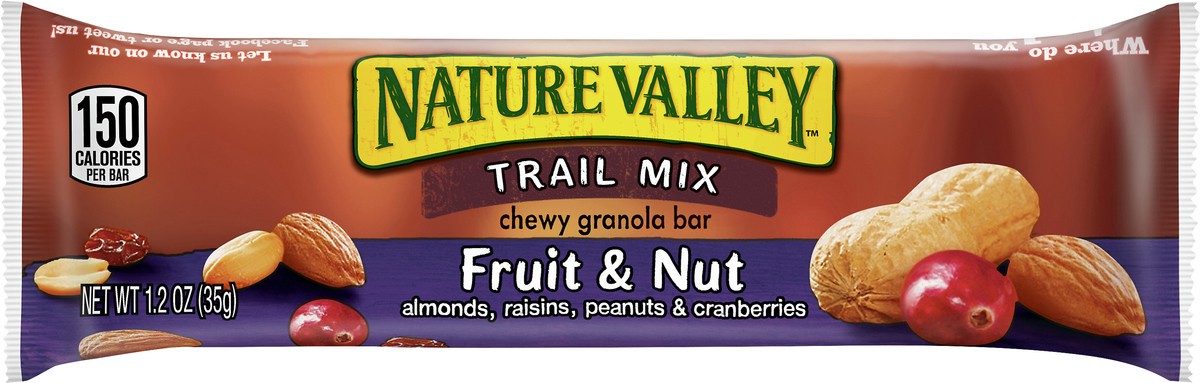 slide 7 of 9, Nature Valley Trail Mix Fruit & Nut Chewy Granola Bar 1.2 oz, 1.2 oz