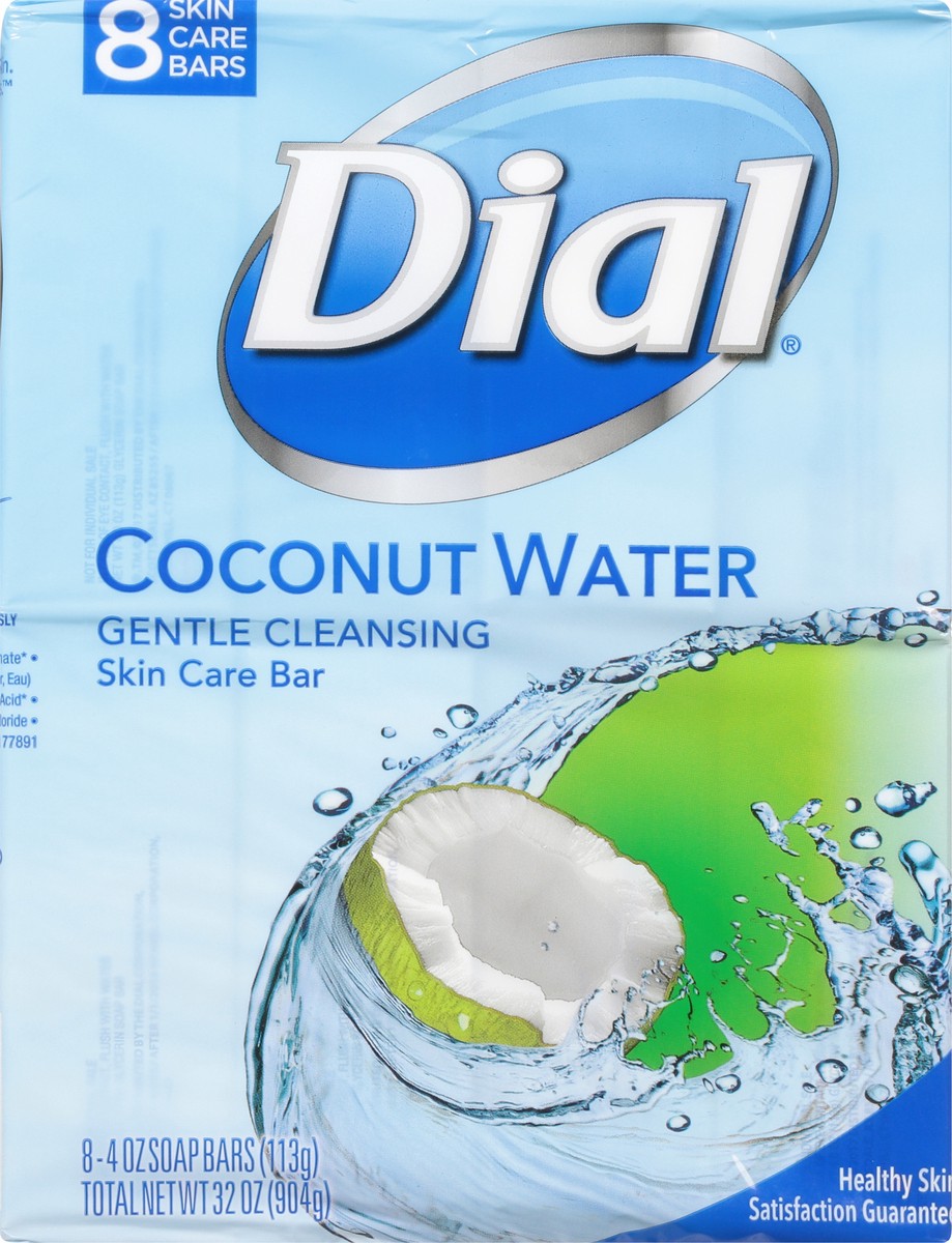 slide 3 of 12, Dial Coconut Water Glycerin Bar Soap 8Pk, 32 oz