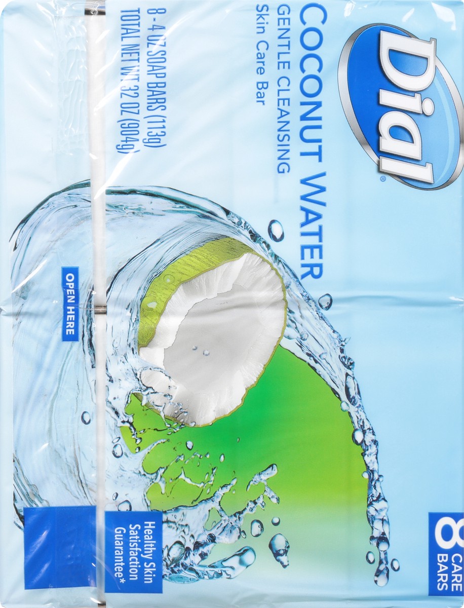 slide 11 of 12, Dial Coconut Water Glycerin Bar Soap 8Pk, 32 oz