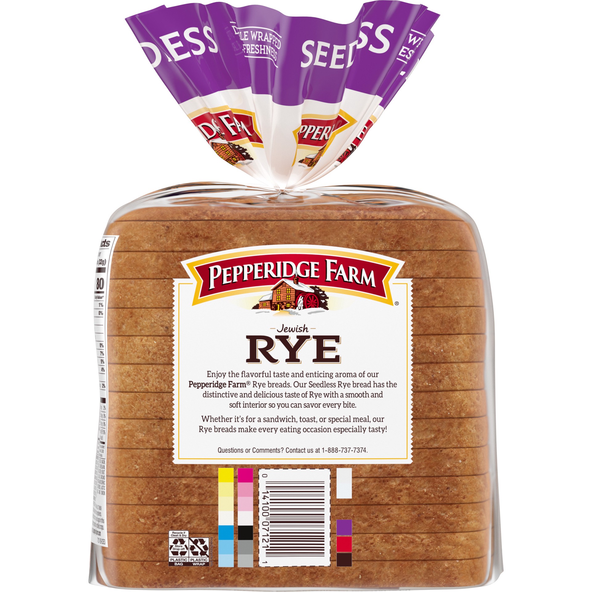 slide 5 of 5, Pepperidge Farm Jewish Rye Seedless Bread - 16oz, 16 oz