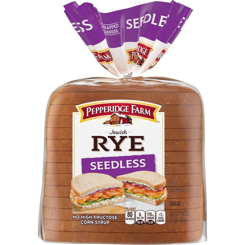 slide 1 of 5, Pepperidge Farm Jewish Rye Seedless Bread - 16oz, 16 oz