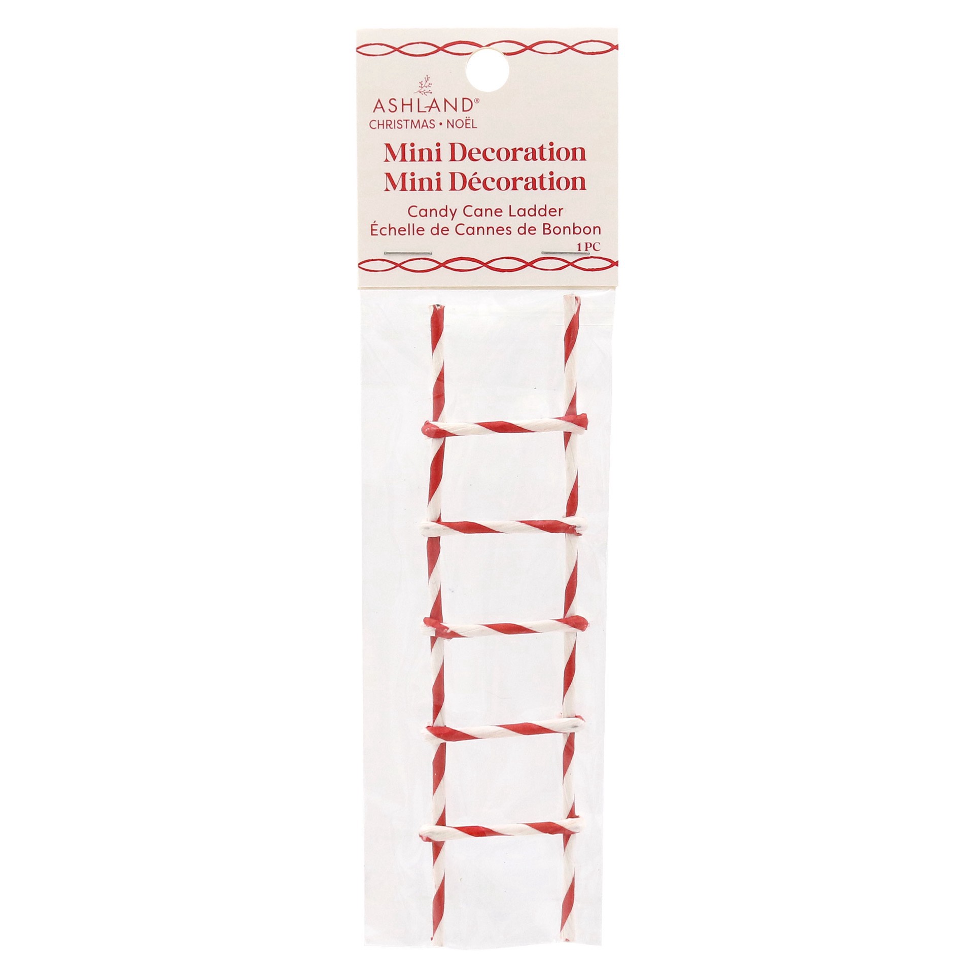 slide 3 of 3, Mini Candy Cane Ladder Decoration By Ashland, null