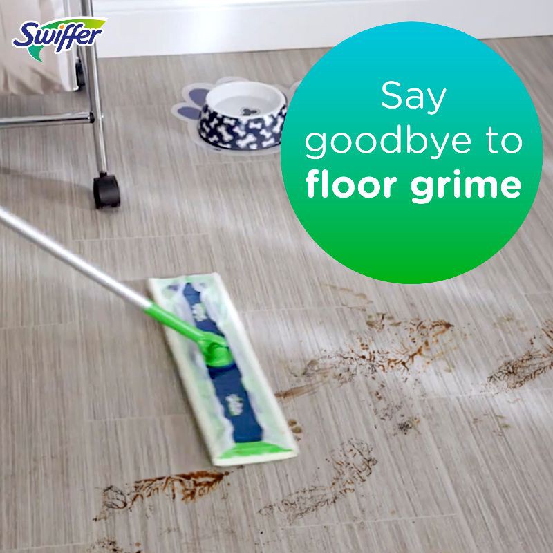 slide 10 of 14, Swiffer Sweeper Dry + Wet XL Sweeping Kit (1 Sweeper, 8 Dry Cloths, 2 Wet Cloths), 1 ct