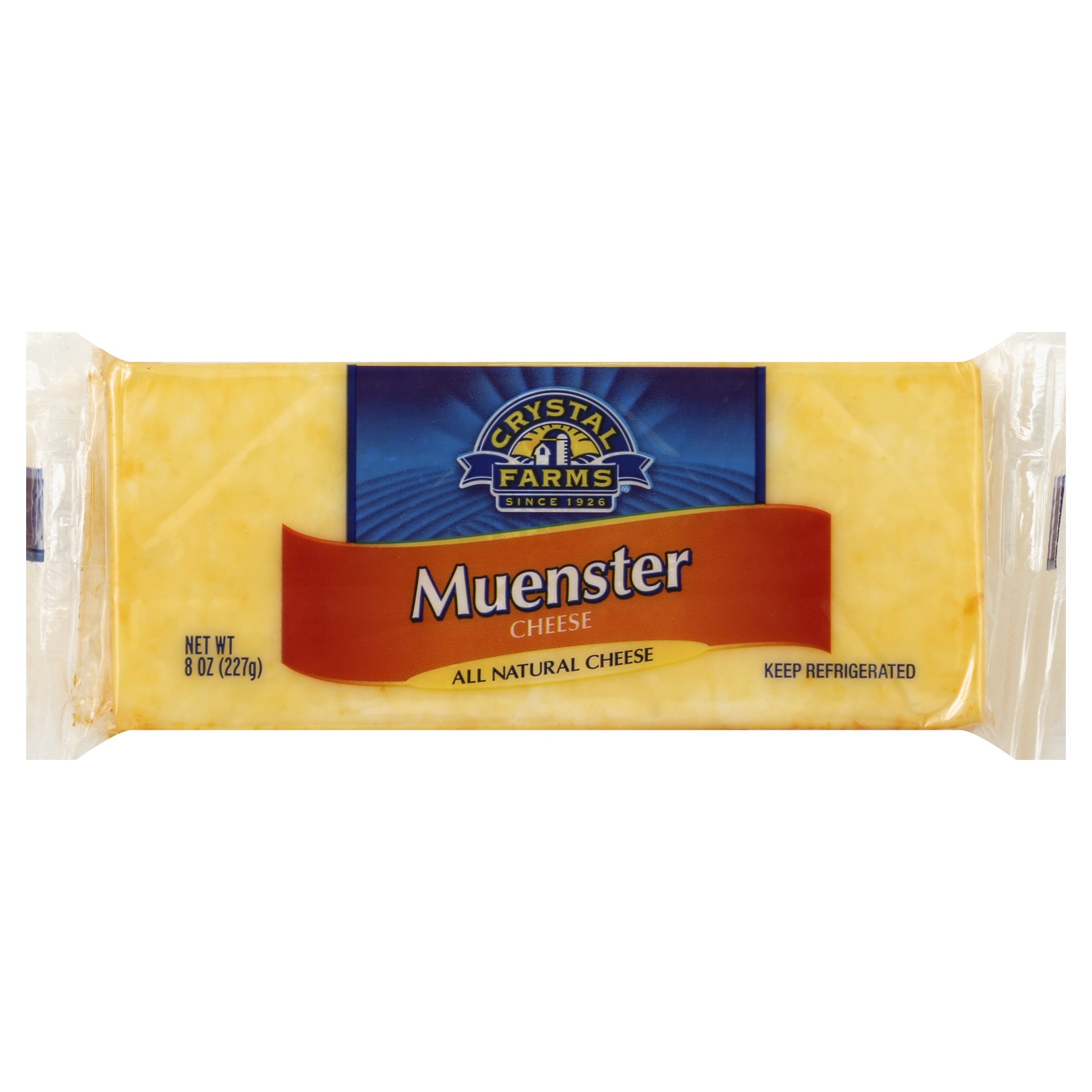 slide 1 of 1, Crystal Farms Muenster Cheese, 8 oz