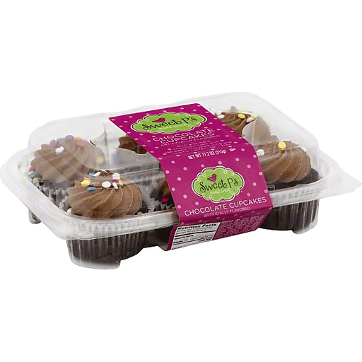 slide 2 of 3, Sweet P's Bake Shop Chocolate Cupcakes With Decadent Chocolate Icing And Colorful Confetti Sprinkles, 1 ct