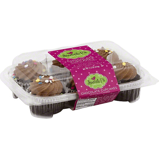 slide 3 of 3, Sweet P's Bake Shop Chocolate Cupcakes With Decadent Chocolate Icing And Colorful Confetti Sprinkles, 1 ct