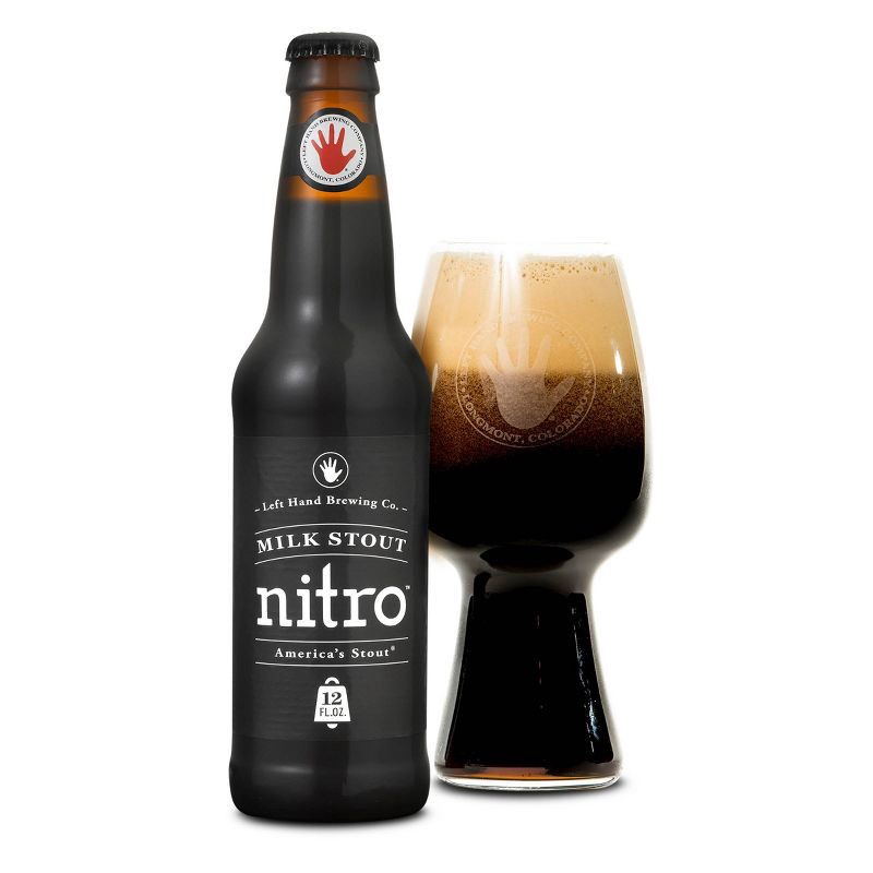 slide 2 of 6, Left Hand Brewing Co. Left Hand Nitro Milk Stout Beer - 6pk/12 fl oz Bottles, 6 ct; 12 fl oz