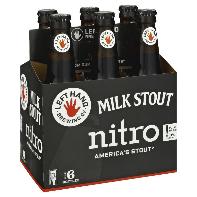 slide 3 of 6, Left Hand Brewing Co. Left Hand Nitro Milk Stout Beer - 6pk/12 fl oz Bottles, 6 ct; 12 fl oz