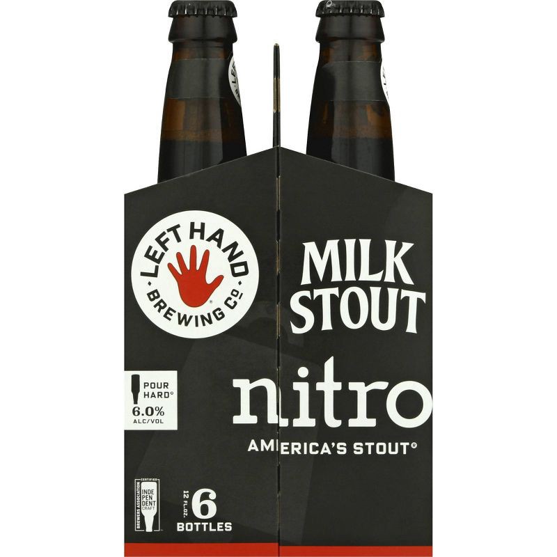 slide 4 of 6, Left Hand Brewing Co. Left Hand Nitro Milk Stout Beer - 6pk/12 fl oz Bottles, 6 ct; 12 fl oz