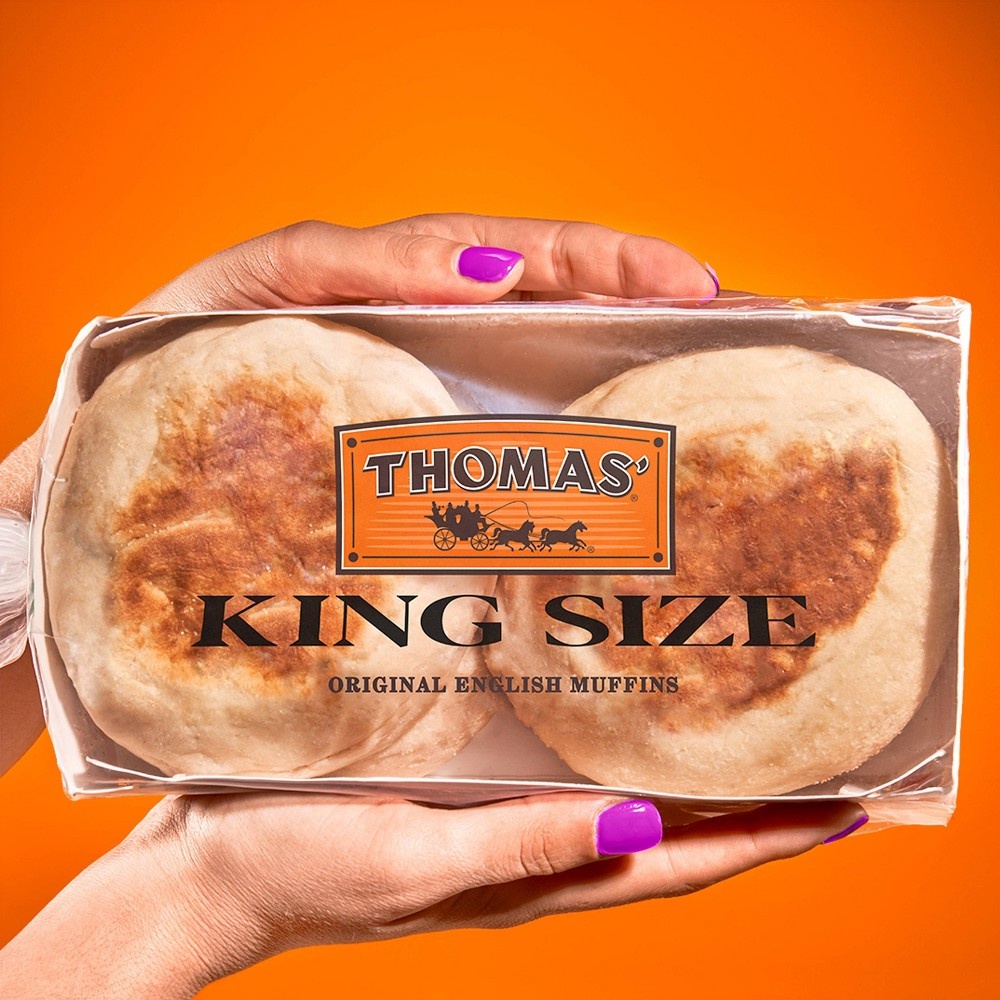 slide 4 of 9, Thomas King Size English Muffins - 12oz, 12 oz