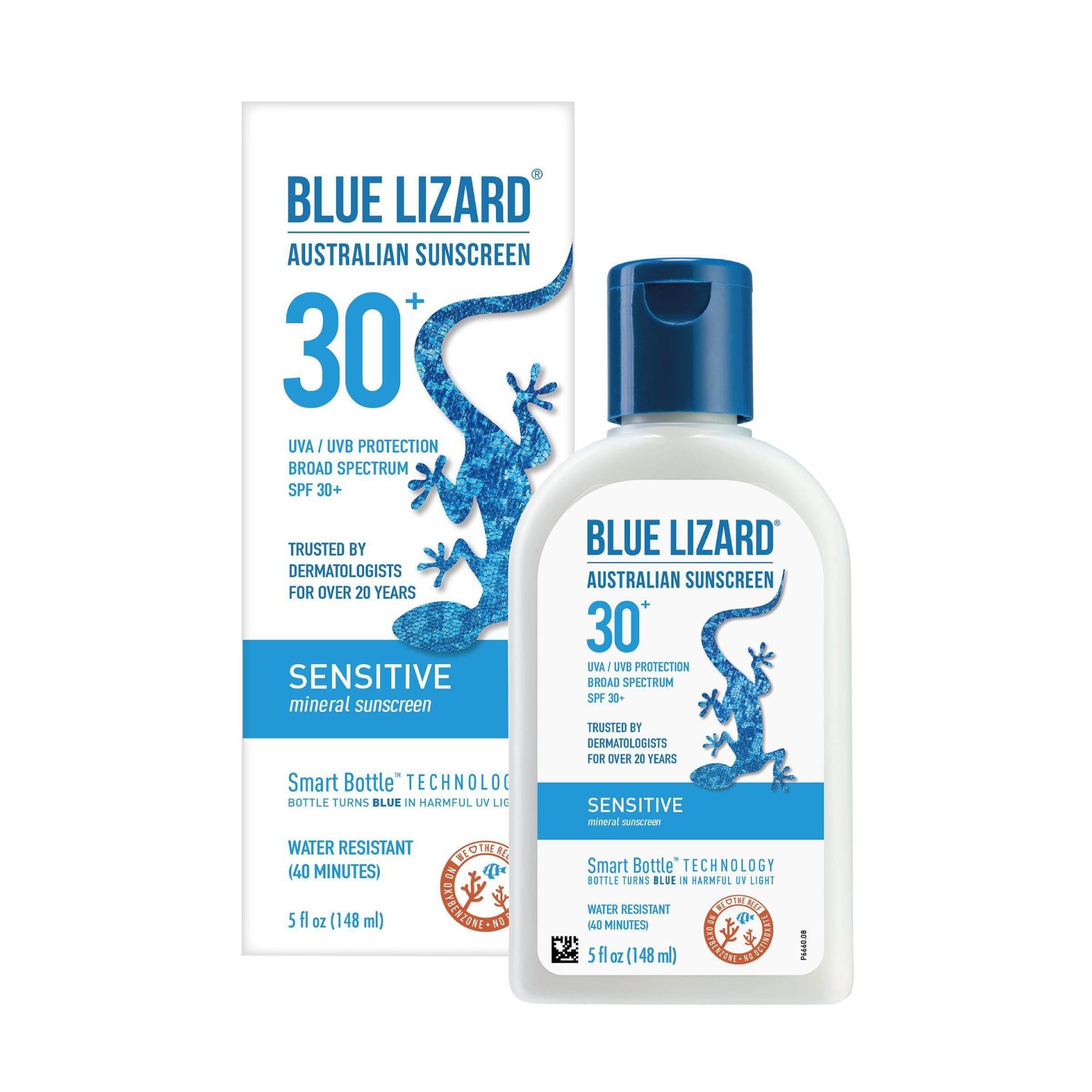 slide 1 of 4, Blue Lizard Sensitive Sunscreen Lotion - SPF 30, 5 oz