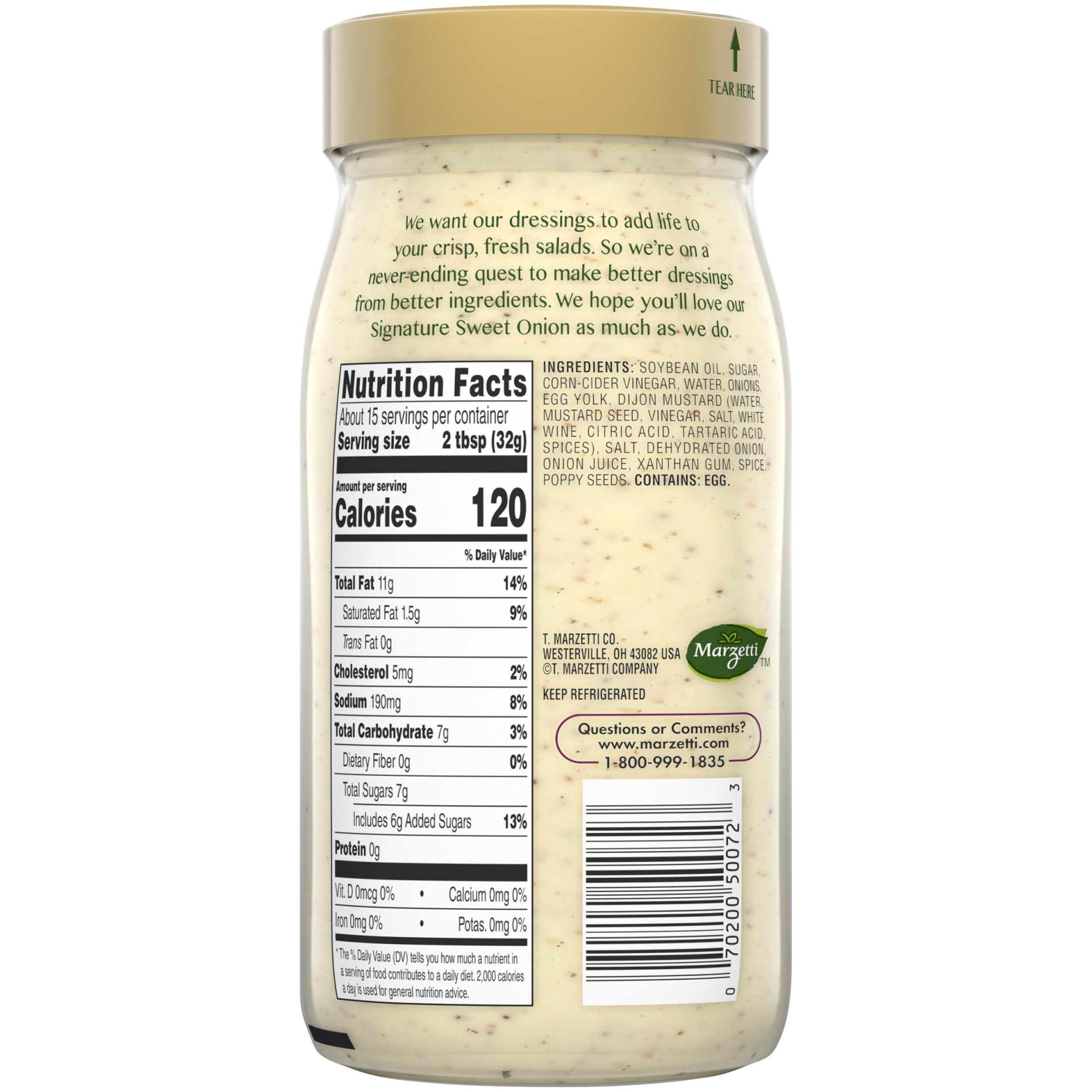 slide 2 of 6, Marzetti Signature Sweet Onion Dressing, 15 fl oz