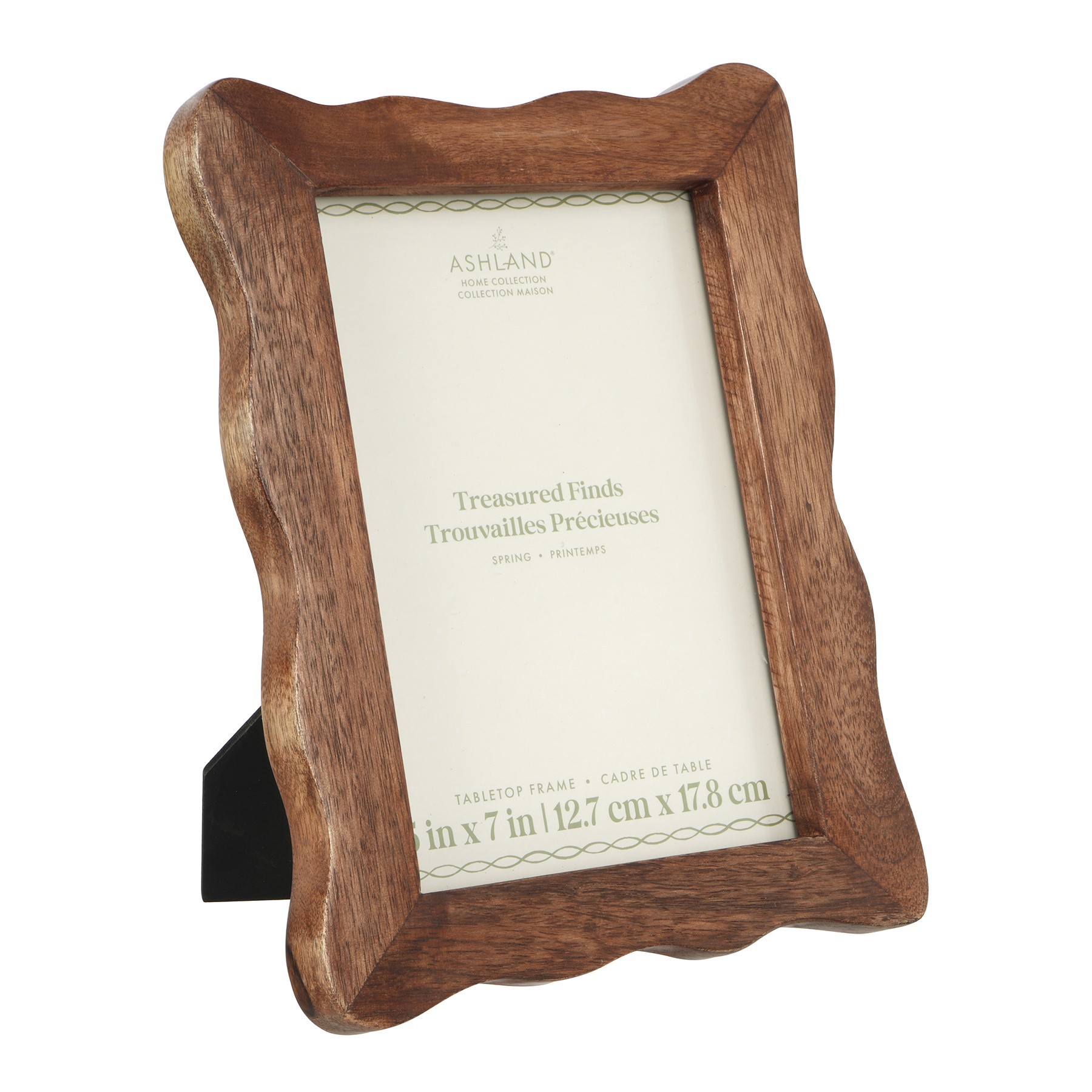 slide 3 of 3, 5" X 7" Natural Wavy Edge Wood Tabletop Frame, Treasured Finds By Ashland, 5 in x 7 in