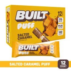 Built Puff Salted Caramel Protein Bars - 12 ct