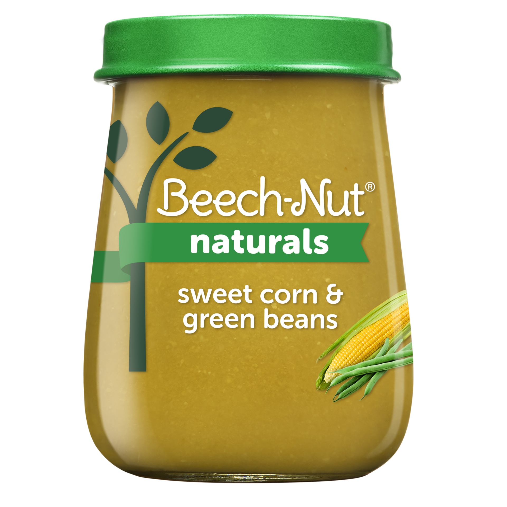 slide 1 of 7, Beech-Nut Naturals Stage 2 Just Sweet Corn & Green Beans Baby Food, 4 oz