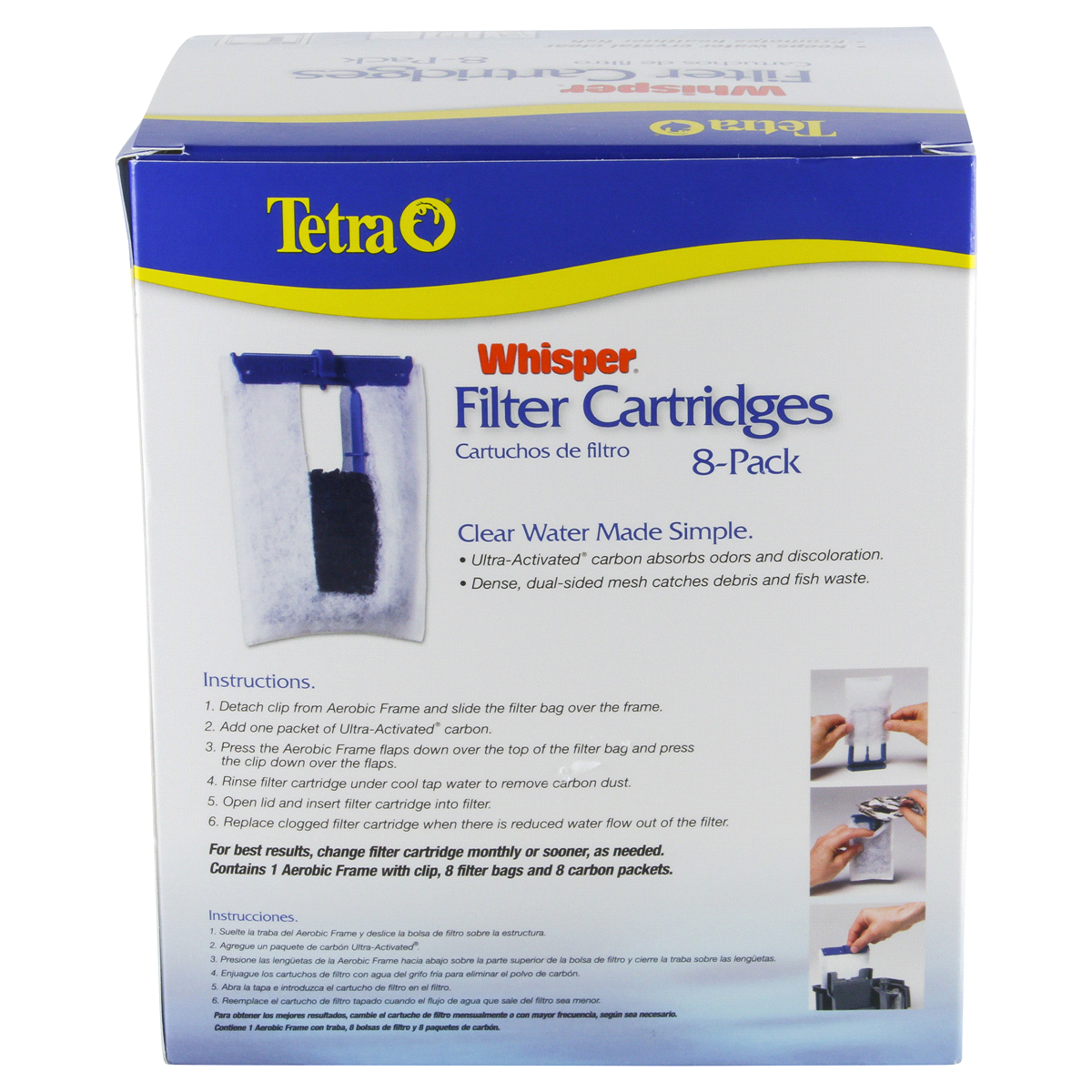 slide 4 of 6, Tetra Whisper Filter Cartridge, Large, 8 ct