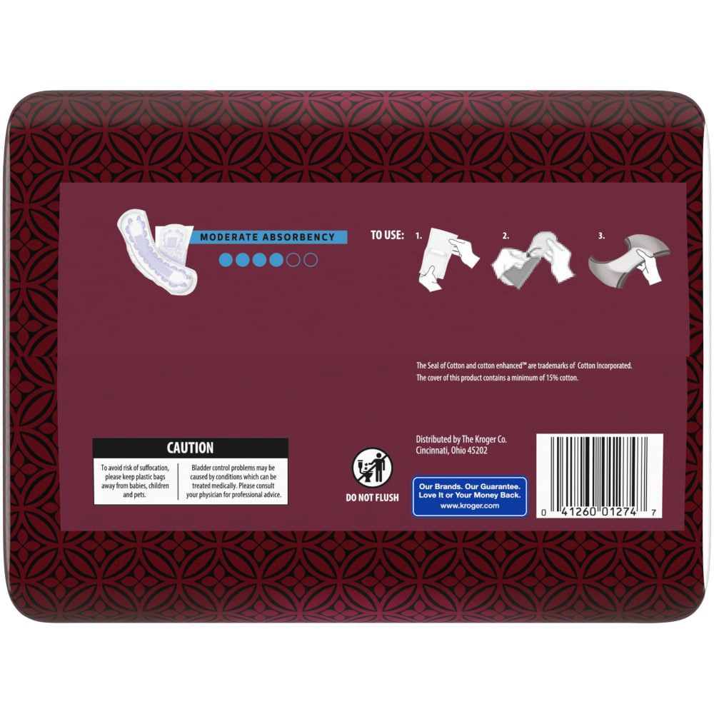 slide 3 of 3, Kroger Women's Bladder Control Moderate Absorbency Pads, 66 ct