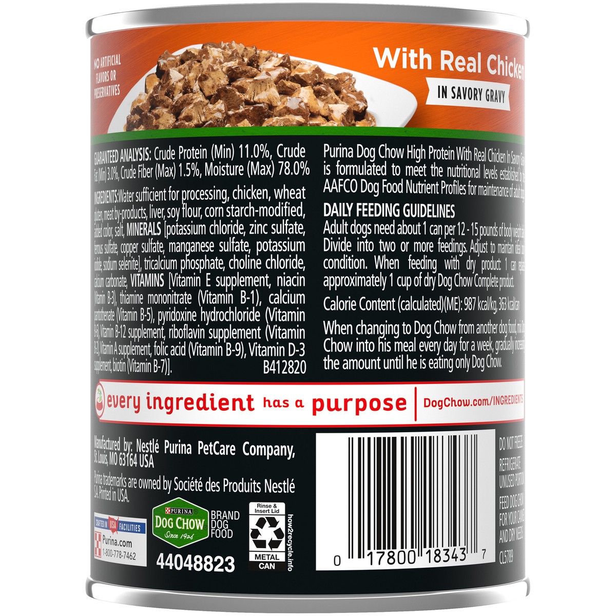 slide 3 of 7, Dog Chow Purina Dog Chow High Protein Gravy Wet Dog Food, High Protein With Real Chicken, 13 oz