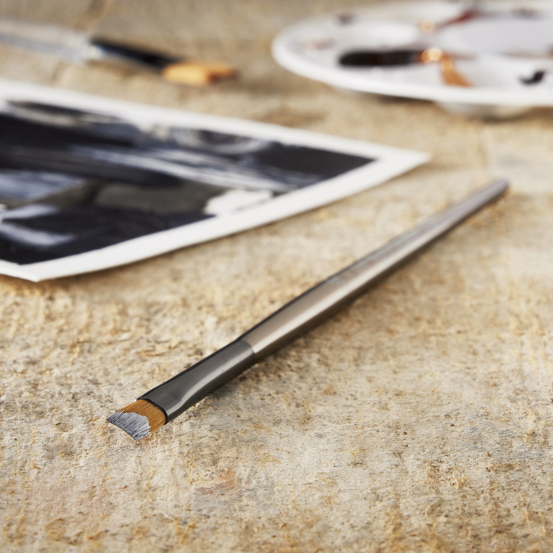 slide 2 of 2, Royal & Langnickel Zen Series 73 Short Handle Flat Shader Brush, series 73