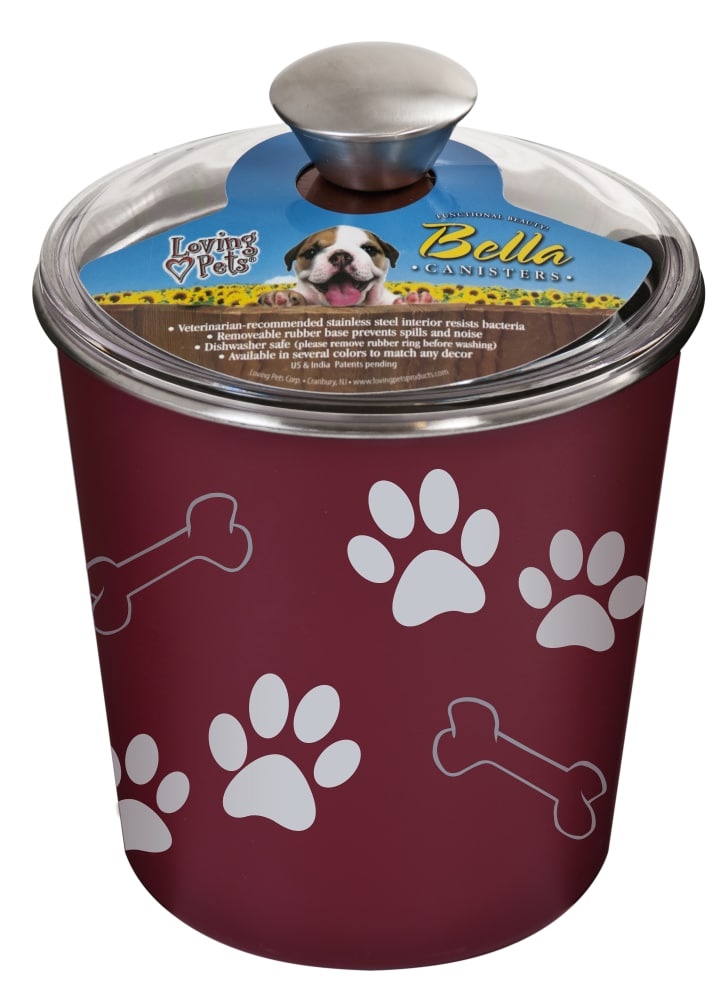 slide 1 of 1, Loving Pets Bella Treat Canister Merlot, 1 ct