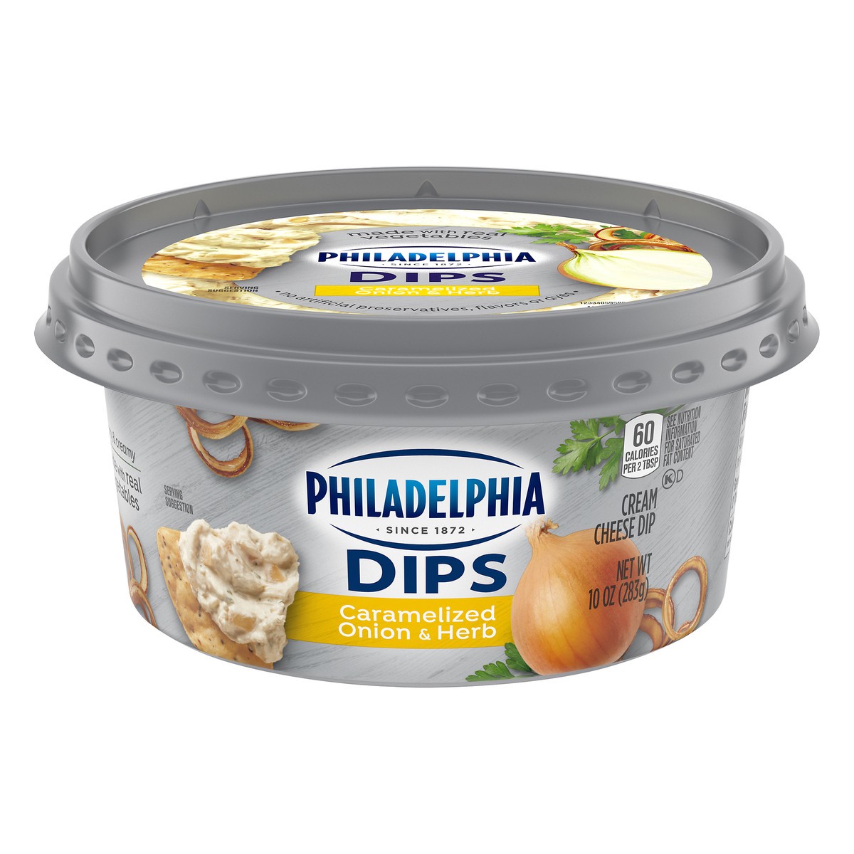 slide 8 of 14, Philadelphia Dips Caramelized Onion & Herb Cream Cheese Spread & Dip, 10 oz Tub, 10 oz