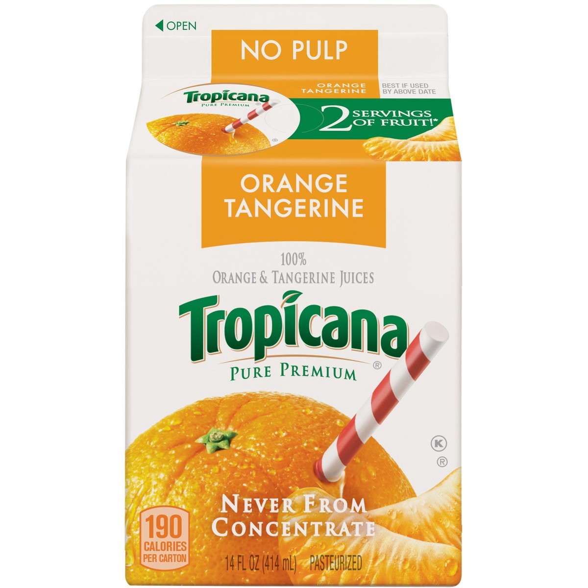 slide 7 of 9, Tropicana 100% Juice, 14 oz