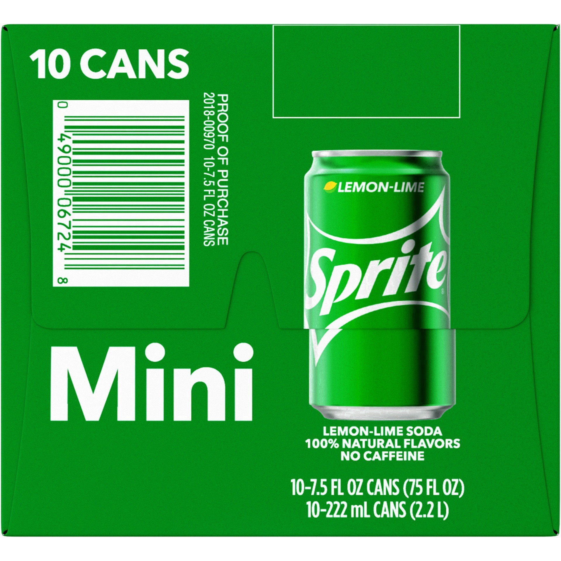 slide 49 of 91, Sprite Lemon Lime Soda Soft Drinks, 7.5 fl oz, 10 Pack, 