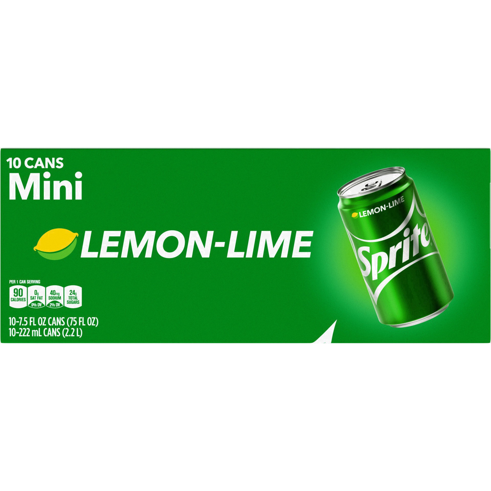 slide 59 of 91, Sprite Lemon Lime Soda Soft Drinks, 7.5 fl oz, 10 Pack, 